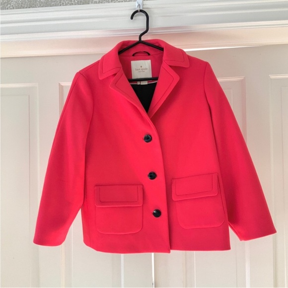 Kate Spade short pink button up jacket - Picture 3 of 9